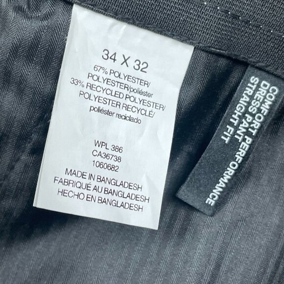 Haggar Mens Comfort Performance Straight Fit Gray Dress Pants 34x32 New a0867 - Picture 4 of 7